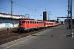 110 415 und 628 507 am 04.06.10 in Dsseldorf Hbf.