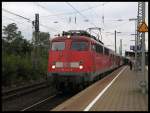 110 497 mit dem RE4 in Neuss Hbf