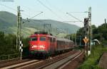 110 416-5 mit dem RE 12104 (Frankfurt(Main)Hbf-Koblenz Hbf) in Rheindiebach 20.7.10