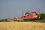 Die 110 463-7 fuhr am 05.07.2011 durch Erkelenz.