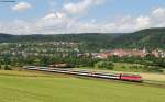 110 446-2 mit dem IC 280 (Zrich HB-Stuttgart Hbf) bei Mhringen 9.7.11