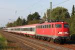 110 457 zog am 25.9.11 einen Sonderzug durch Dsseldorf-Angermund