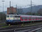 DB BR 110 466-0 abgestellt am 02.01.03 in Basel Bad Bf