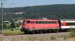 110 446-2 mit dem IC 185 (Stuttgart Hbf-Zrich HB) bei Mhringen 16.8.13