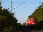 Im letzten Abendlicht schiebt 110 418-1 die RegionalBahn von Aalen nach Donauwrth, hier am 19.05.07 bei Wasseralfingen aufgenommen...