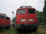 BR 110 356-3 steht am 29.05.07 im BW Dsseldorf