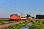 110 491 mit einem Sonderzug am 07.09.2016 bei Langenisarhofen.