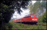 DB 110485-0 ist hier in der Bauernschaft Lengerich Schollbruch mit dem RB aus Münster um 9.33 Uhr auf dem Weg nach Osnabrück HBF.