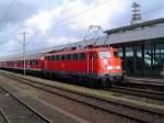 BR110 473-6 (Bgelfalten-110) mit ihrem RE abfahrbereit in Hannover Hbf.