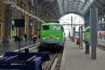 GfF 110 292-0 mit dem REWE Supermarktzug am 05.11.21 in Frankfurt am Main Hbf