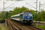 TRI 110 469-4 mit Fußballsonderzug Leerzug nach Dortmund in Wuppertal Sonnborn, am 07.05.2023.