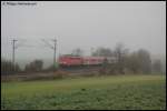 110 471-0 brachte am Morgen des 20.10.07 die RB 37138 von Donauwrth nach Aalen, hier bei Aalen-Hofen aufgenommen.