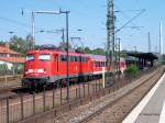 110 500 steht in Uelzen zur Abfahrt mit RB 24477 nach Kreiensen bereit - 08.08.2004  