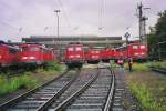 110 140, 139, 143, 140, ein paar DSOler und ein Tf fotografiert im Rahmen des DSO Treff Saar am 28.8.04 im BW Saarbrcken.