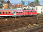 Bgelfalte (BR110) verlsst den Hannverschen HBF (2.5.08)