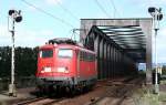 Am 04.08.08 war 110 373 als berfhrungsfahrt nach Ludwigshafen unterwegs und konnte in Worms Brcke fotografisch verewigt werden.