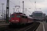 110 501-4 mit einer RB nach Dortmund Hbf bei der Einfahrt in Dortmund Hbf am 13.12.2008