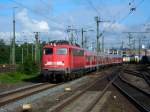 110 452 mit dem Verstrker aus Minden kurz vor Hannover HBF.