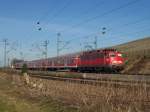 110 458-7 durchfhrt den Abzweig Leutersberg in Richtung Bad Krozingen am 18.03.2005