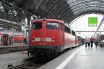 110 401-7 mit einer RB in Frankfurt Hbf am 03.07.09