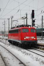 110 491 am 16.01.2010 beim Umsetzen im Bremer Hbf