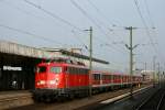 110 491 mit einem RE am 13.4.10 in Hannover HBF.