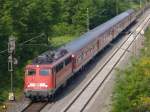 Die 110 497-5 kam am 06.06.10 mit ihrem Sonntglichen Zusatztakt durch die Einfahrt des Nirmer Tunnels.