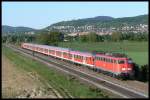 Lecker belegt mit zwei Bgelfalten ist diese RB von Heidelberg nach Frankfurt am 2.5.2007 unterwegs.