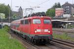 Die 110 415-7 in Wuppertal Steinbeck am 27,05,10