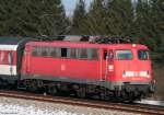 110 508-9 mit dem IC 185 (Stuttgart Hbf-Zirch HB) bei Rottweil 30.1.11