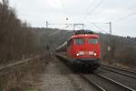 berfhrungszug nach Mnster Gbf mit 110 457-9 in bach-Palenberg am 06.02.2011