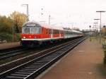 110 449-6 mit eine bunte RB 60 24006 Hannover-Bentheim auf Bahnhof Salzbergen am 6-11-1999.