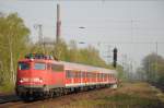 110 470-2 mit einer RB35 in Dinslaken am 08.04.2011 