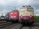 DB 113 311-5, DB 110 223-5, DB 110 348-0 und Kf III in Koblenz-Ltzel am 22.5.2011