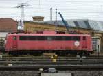 Die Orientrote 110 226  ex DB Regio AG Stuttgart  steht am 27.Dezember 2011 abgestellt am BW Leipzig-West.