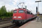 110 483 fhrt mit Regionalzug in Mannheim Hbf ab, nicht wie sonst 110 446.