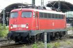 E 110 489-2 bei einer Leerfahrt im Hbf Mnchengladbach am 27.4.2012