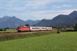 110 469 mit einem Sonderzug am 28.08.2012 bei Bernau.