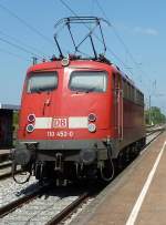 110 452-0 als Lz gen Offenburg in RORW am 01.08.2011