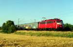 110 360 mit RE 3344 (Hamburg–Bremen) am 07.08.1995 zwischen Klecken und Buchholz (Nordheide)