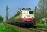 110 496 mit RE 24169 (Bremen–Osnabrck) am 26.04.2000 zwischen Kirchweyhe und Barrien