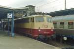 110 485 mit E 3316 (Hamburg-Altona–Bremen Hbf) am 27.07.1993 in Hamburg-Harburg