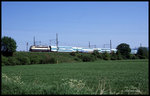 110367 erreicht am 10.5.1998 um 11.06 Uhr mit dem Dosto nach Essen die Weserbrücke bei Bad Oeynhausen.