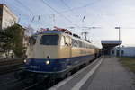 Der Centralbahn-Sonderzug mit 110 383 fuhr für den Vfl Wolfsburg zum Auswärtsspiel nach Mainz.