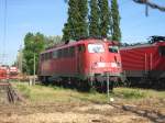 BR 110 380-3 steht im BW Dsseldorf und wartet auf ihre nchste Aufgabe