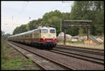 E 10 1309 mit Rheingold Zug nach Koblenz kommt hier am 30.09.2018 um 16.26 Uhr durch den Bahnhof Natrup Hagen.