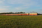 Die E 10 1309 auf der Rückfahrt von Warnemünde nach Cottbus am 01.05.2019 in Nassenheide.