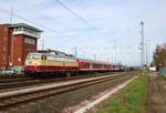 Überführungsfahrt mit SRI 145 087-3 mit zwei n-Wagen und E10 1309 in Darmstadt am 08.03.20 