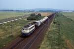 Zufallstreffer : Frankfurter 110 347 mit gemischtem Güterzug bei Northeim (3.7.1993)