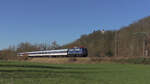 TRI 110 428-0 zieht am 27.02.2022 ihren RB40-Ersatzzug von Essen Hbf nach Hagen Hbf.